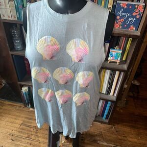 Show Me Your Mumu S shell oversized vacation sleeveless top